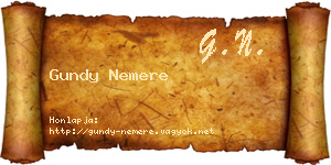 Gundy Nemere névjegykártya